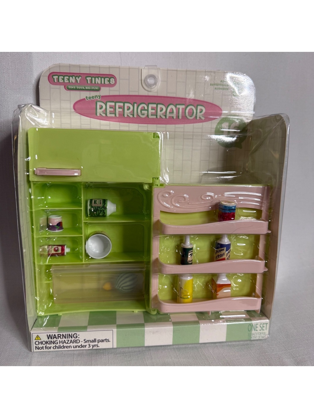 Teeny Tinies Mini Refrigerator Playset 16pc Toy Food Set NIB New